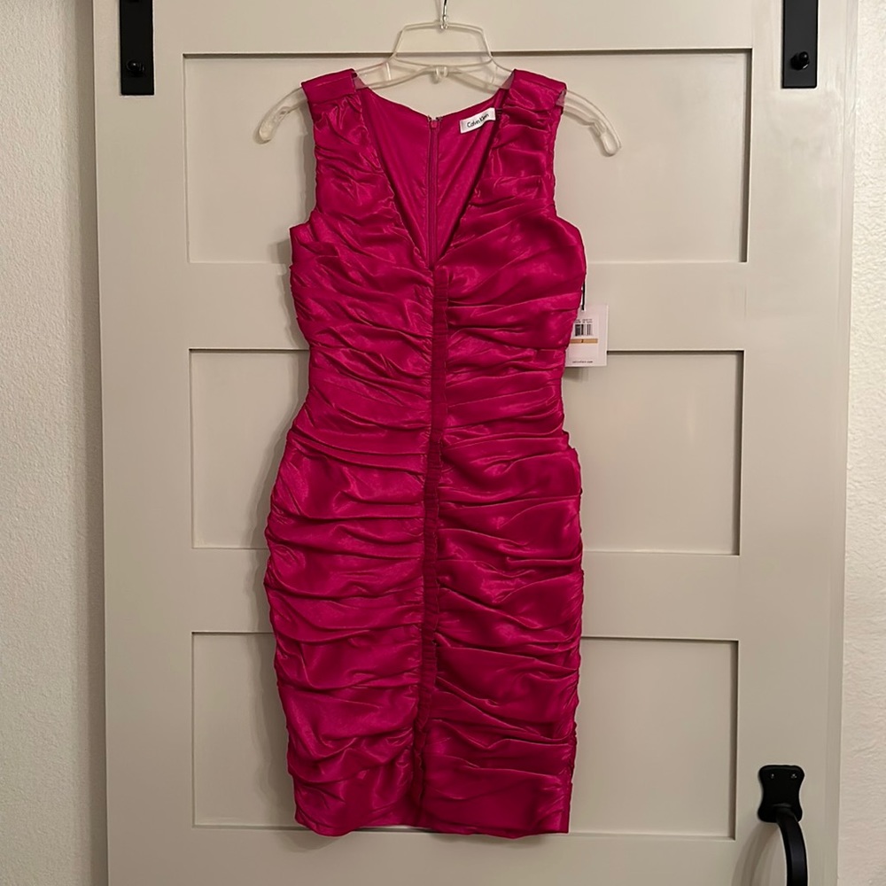 Calvin Klein Fuchsia Dress; New with Tags; Size 2